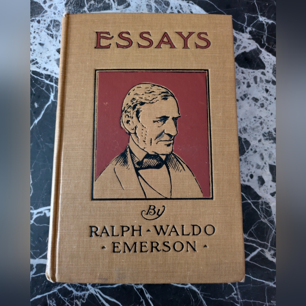 Antique Book Essays By Ralph Waldo Emerson.  1st & 2nd Series Complete 1 Volume.